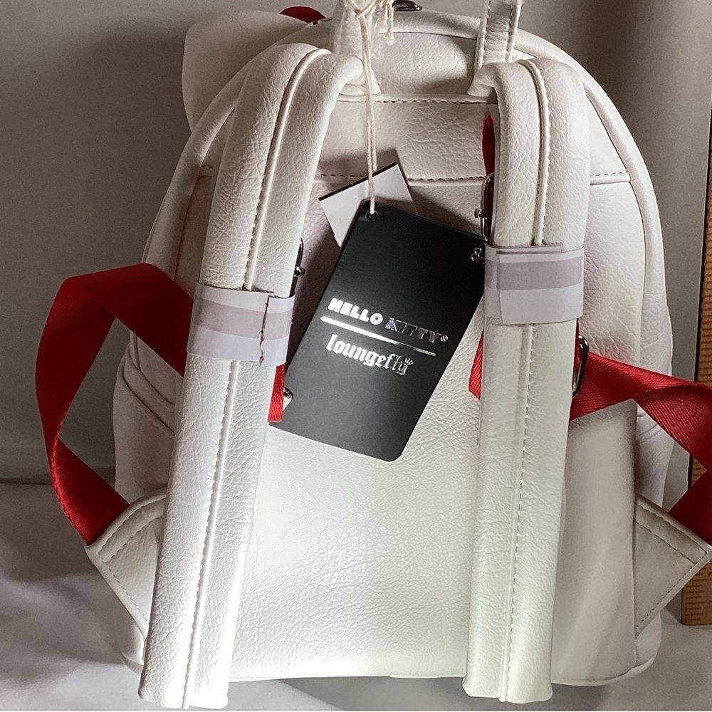 Loungefly,  Hello Kitty Backpack. Red & White - Picture 6 of 7
